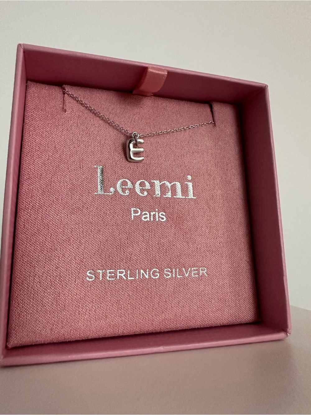 “E” Letter 925 stealing silver Pendand